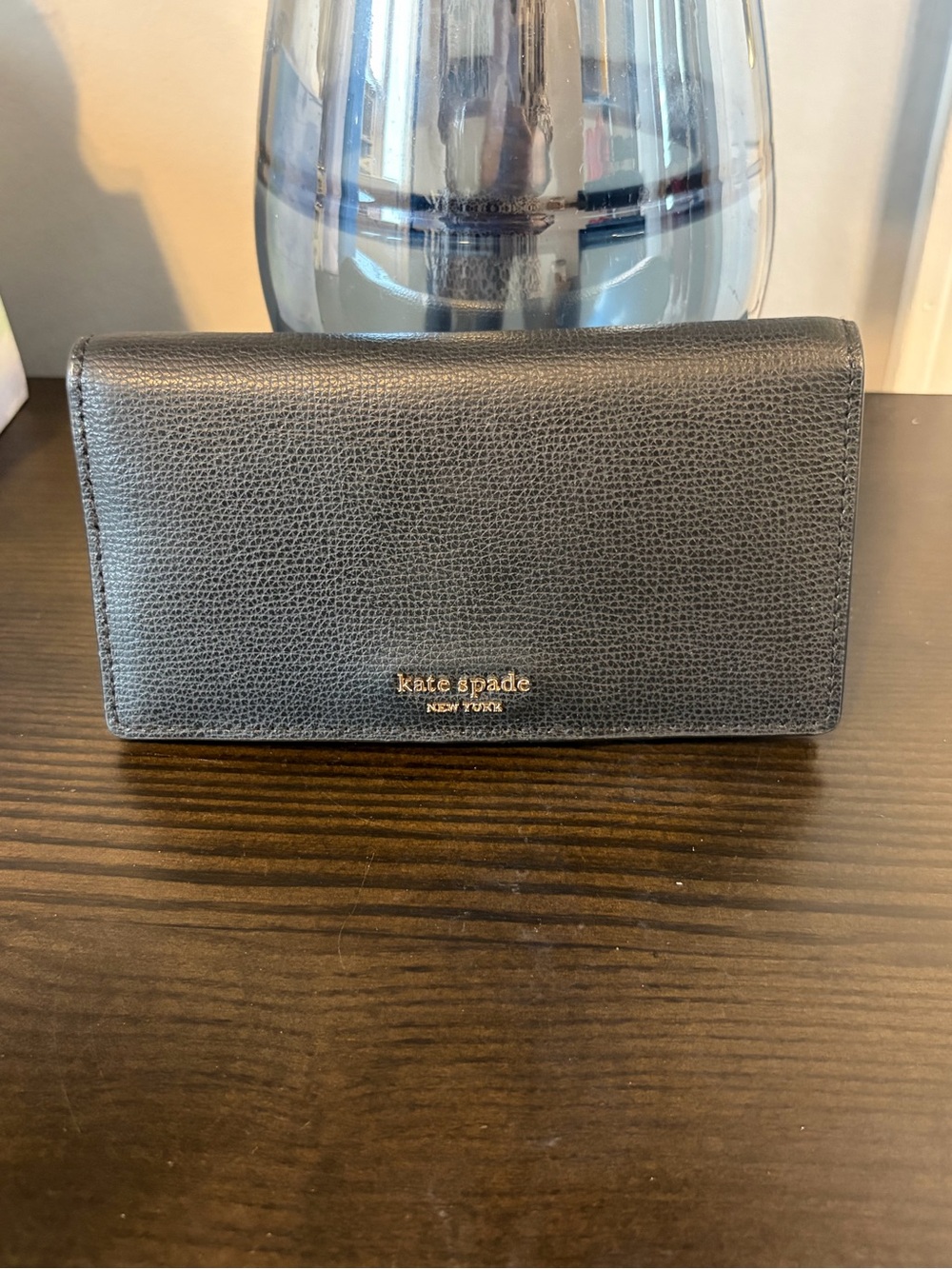kate spade New York Pebbled Leather Black Continental Wallet